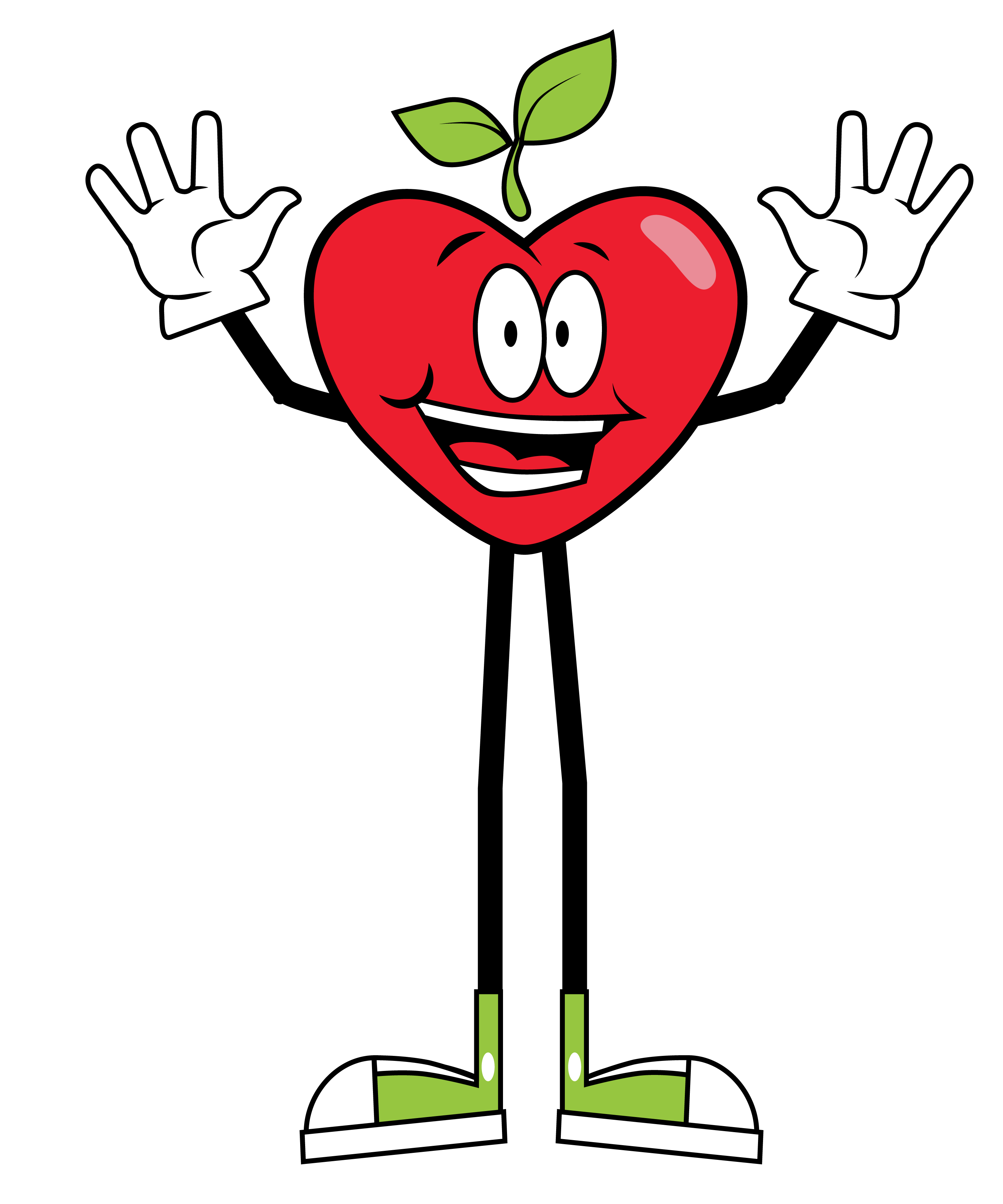 Red Apple waving