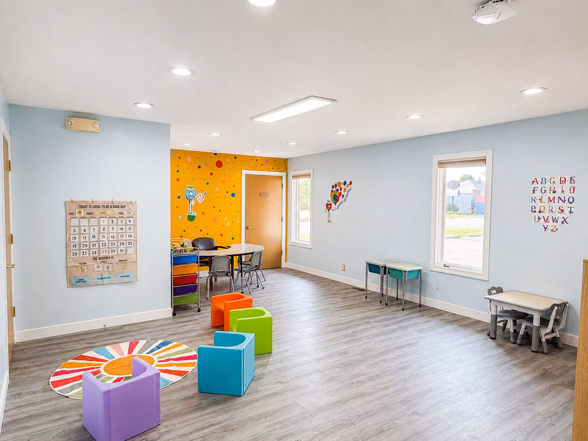 Circle time space at Danville ABA therapy clinic
