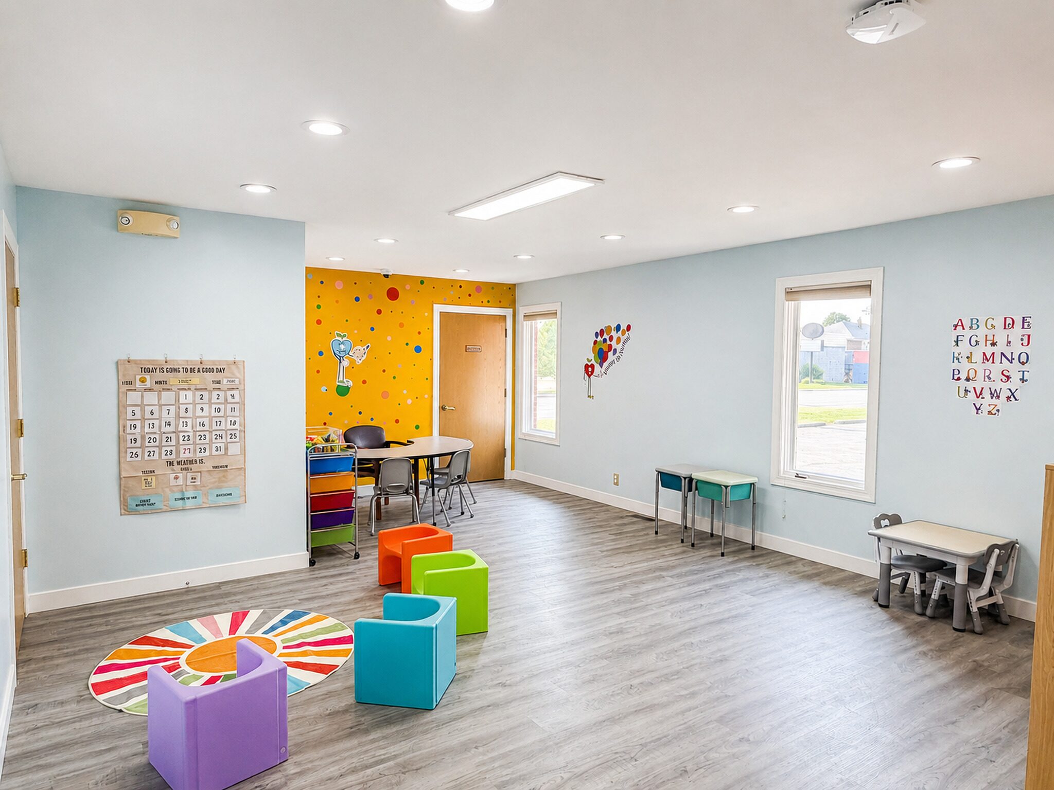 Circle time space at Danville ABA therapy clinic