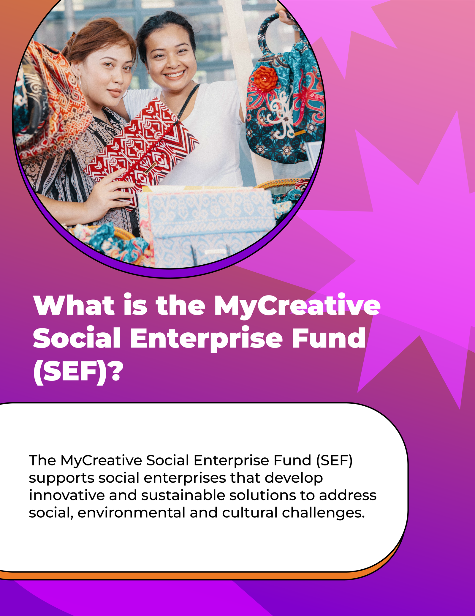 What is the MyCreative Social Enterprise Fund (SEF)?