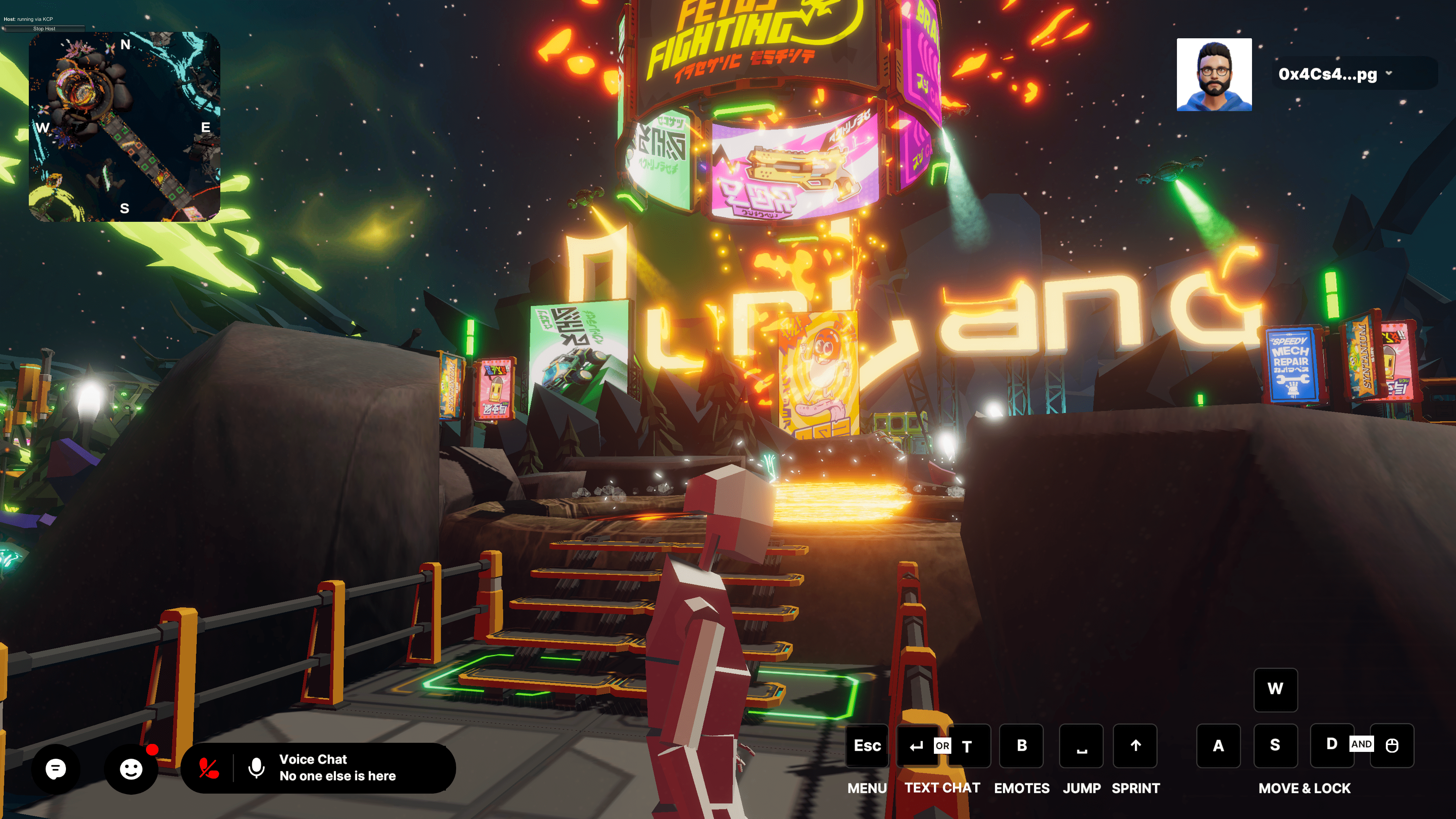 A mockup of a project