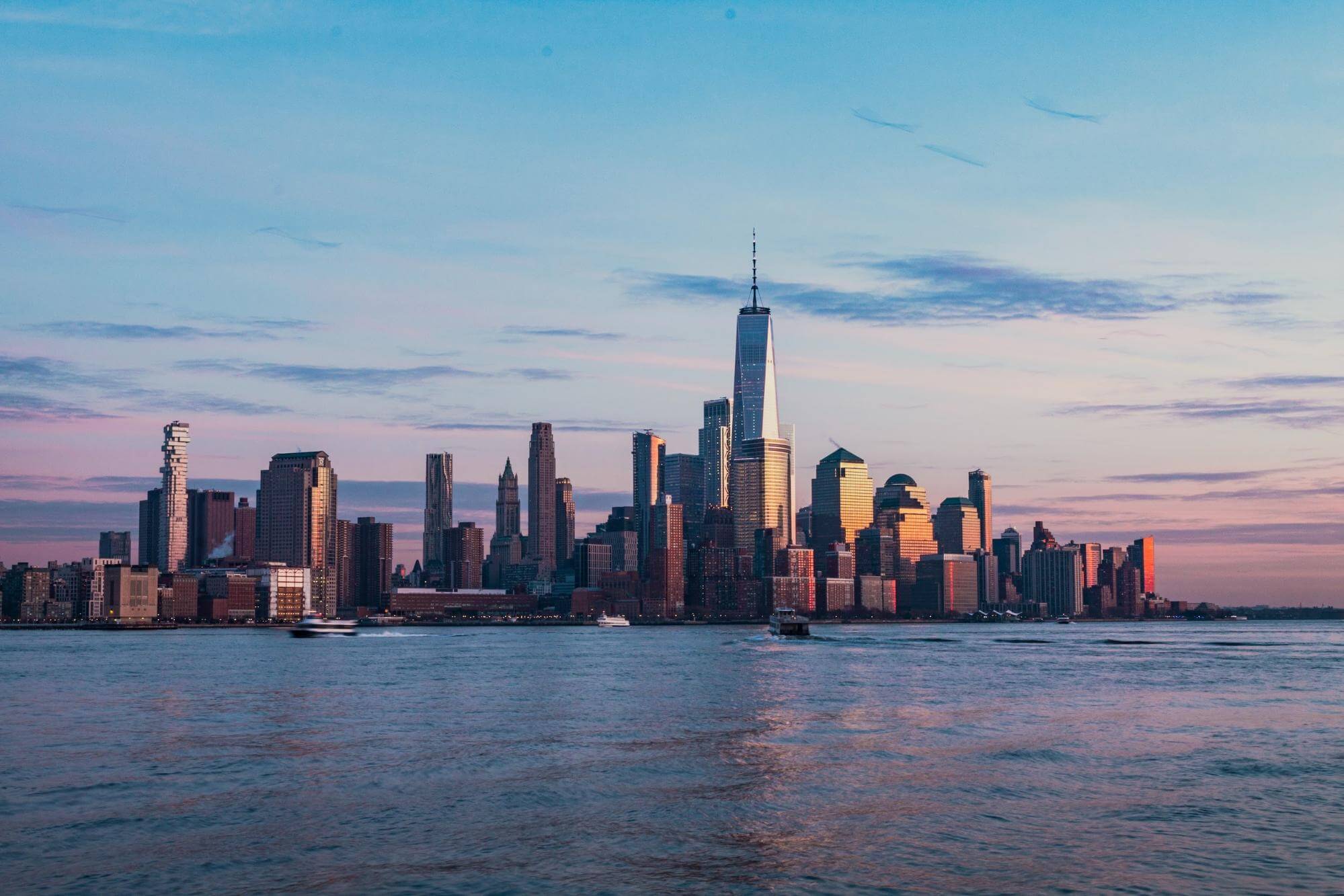 A Photo of Manhattan Island at Sunrise