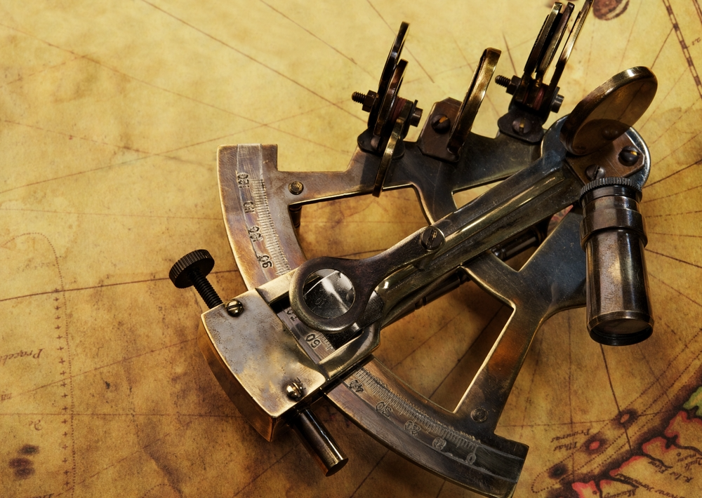 A nautical navigational device.