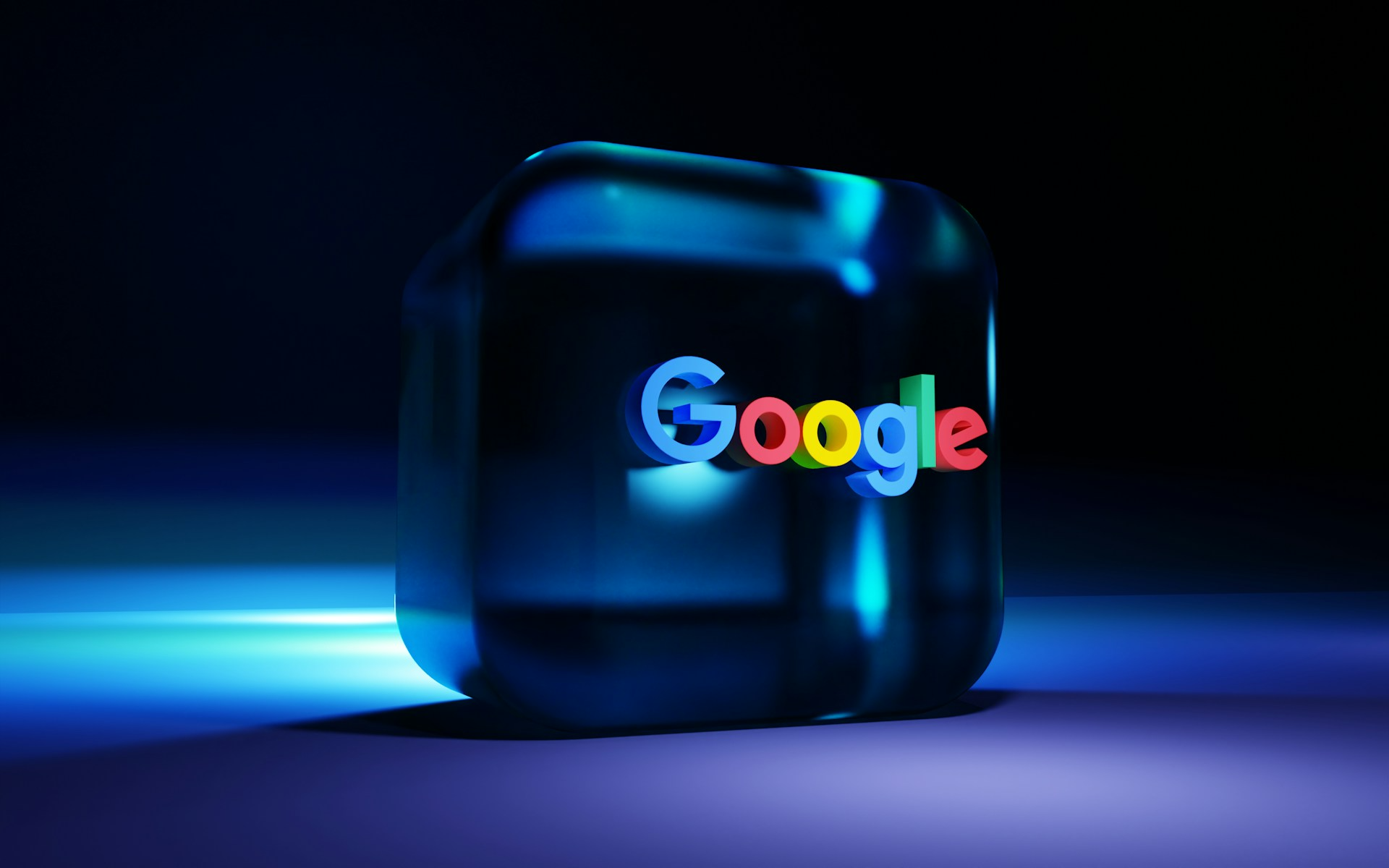 A graphic of a cube with Google written across. 