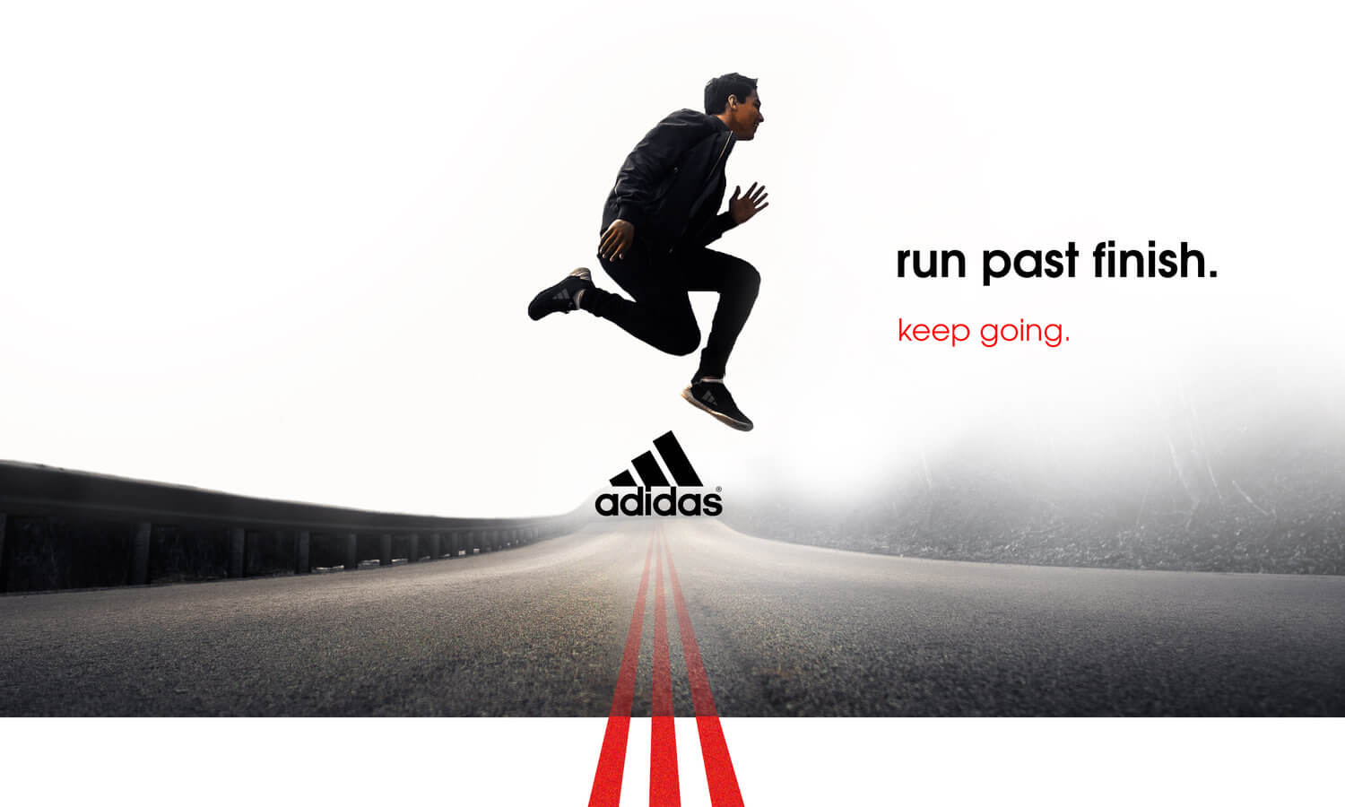 run past finish