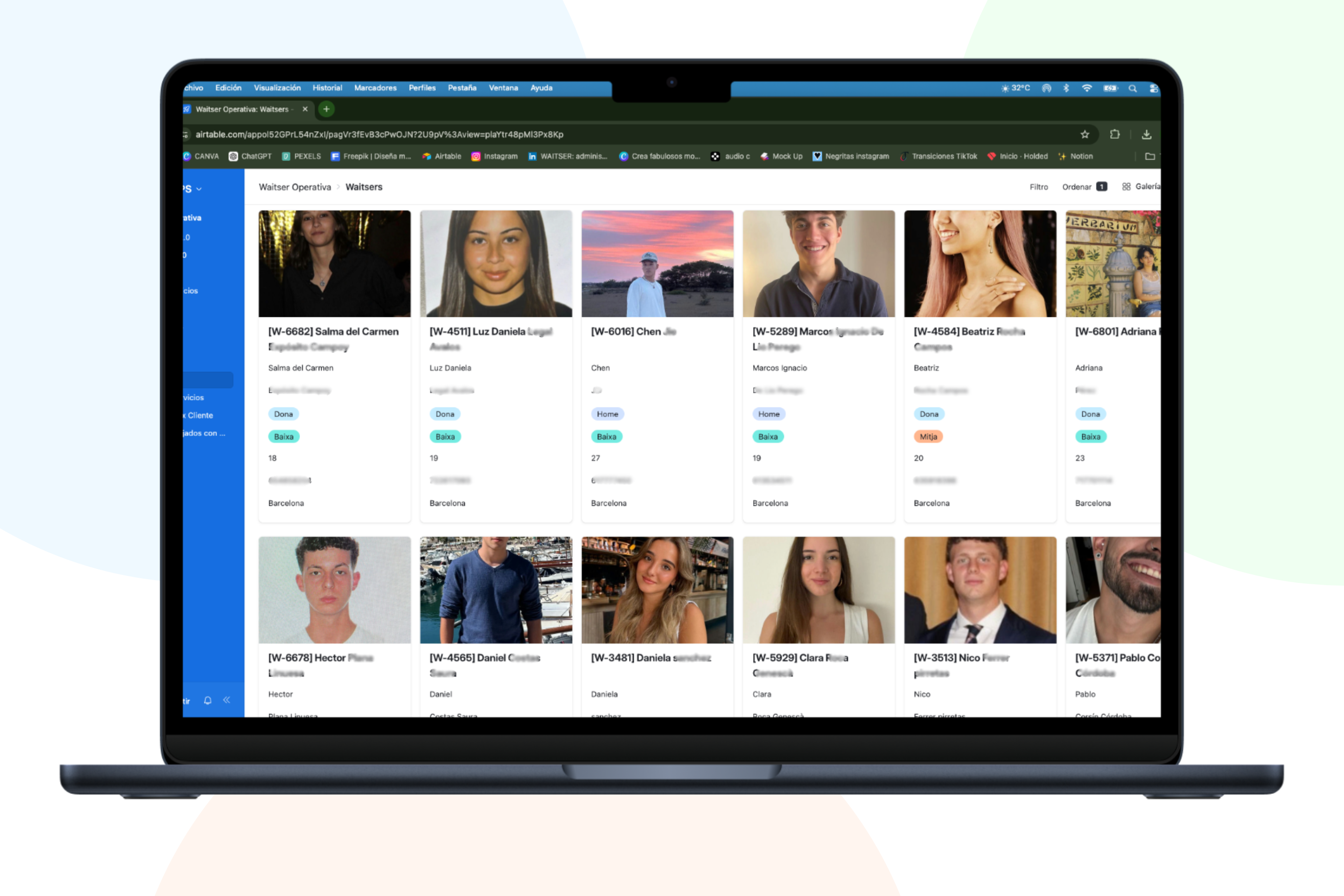 Dashboard mockup