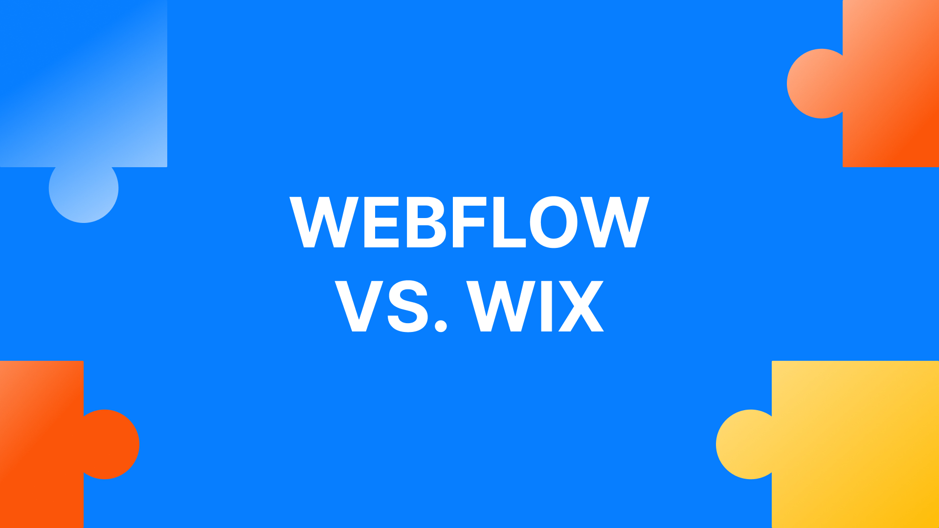 Webflow vs. Wix im Vergleich.