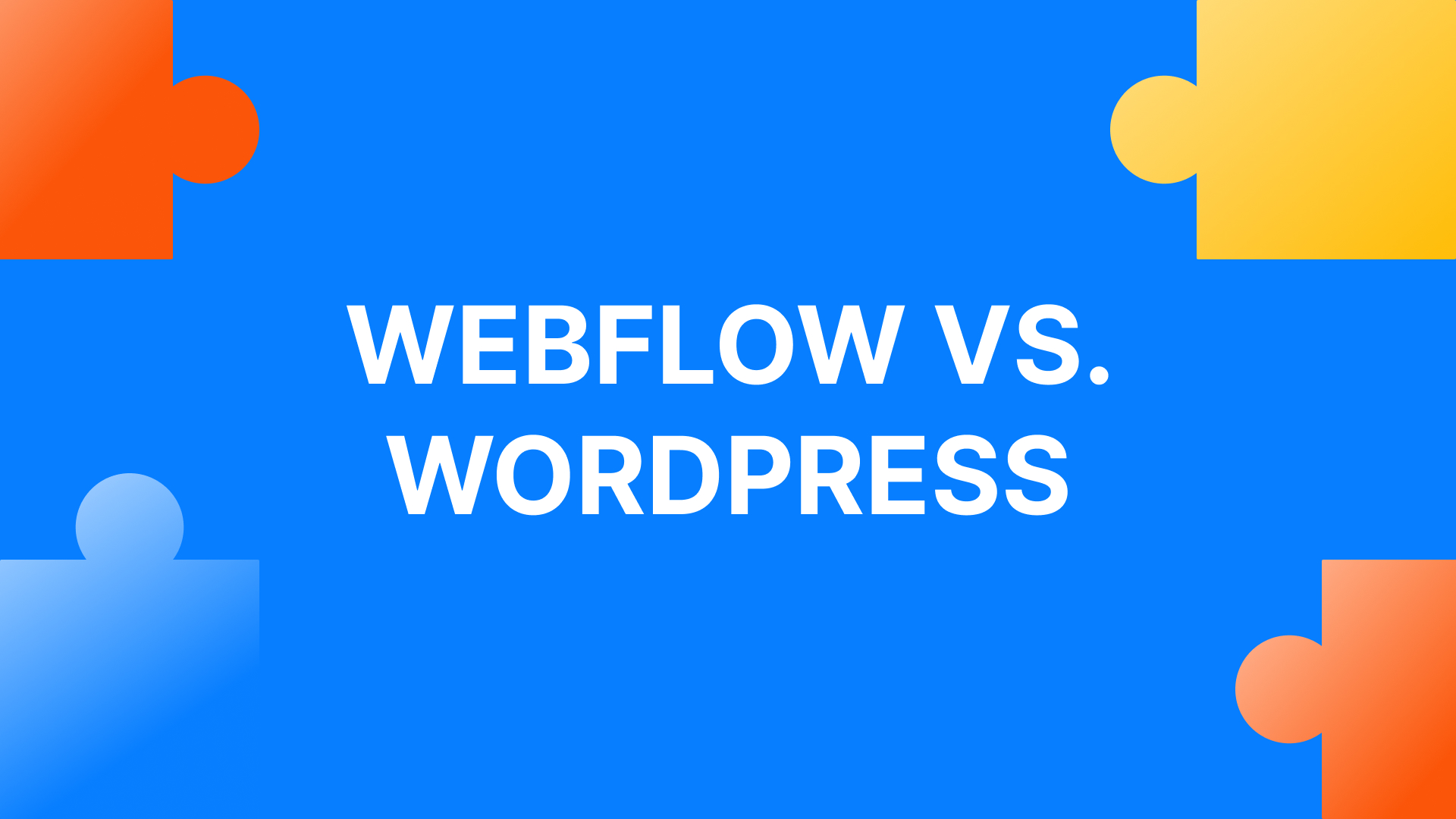 Webflow vs. Wordpress im Vergleich.