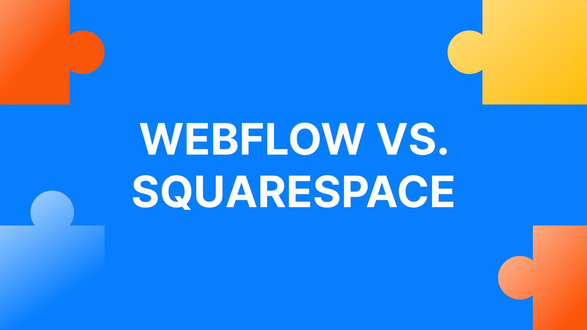 Webflow und Squarespace im Vergleich.
