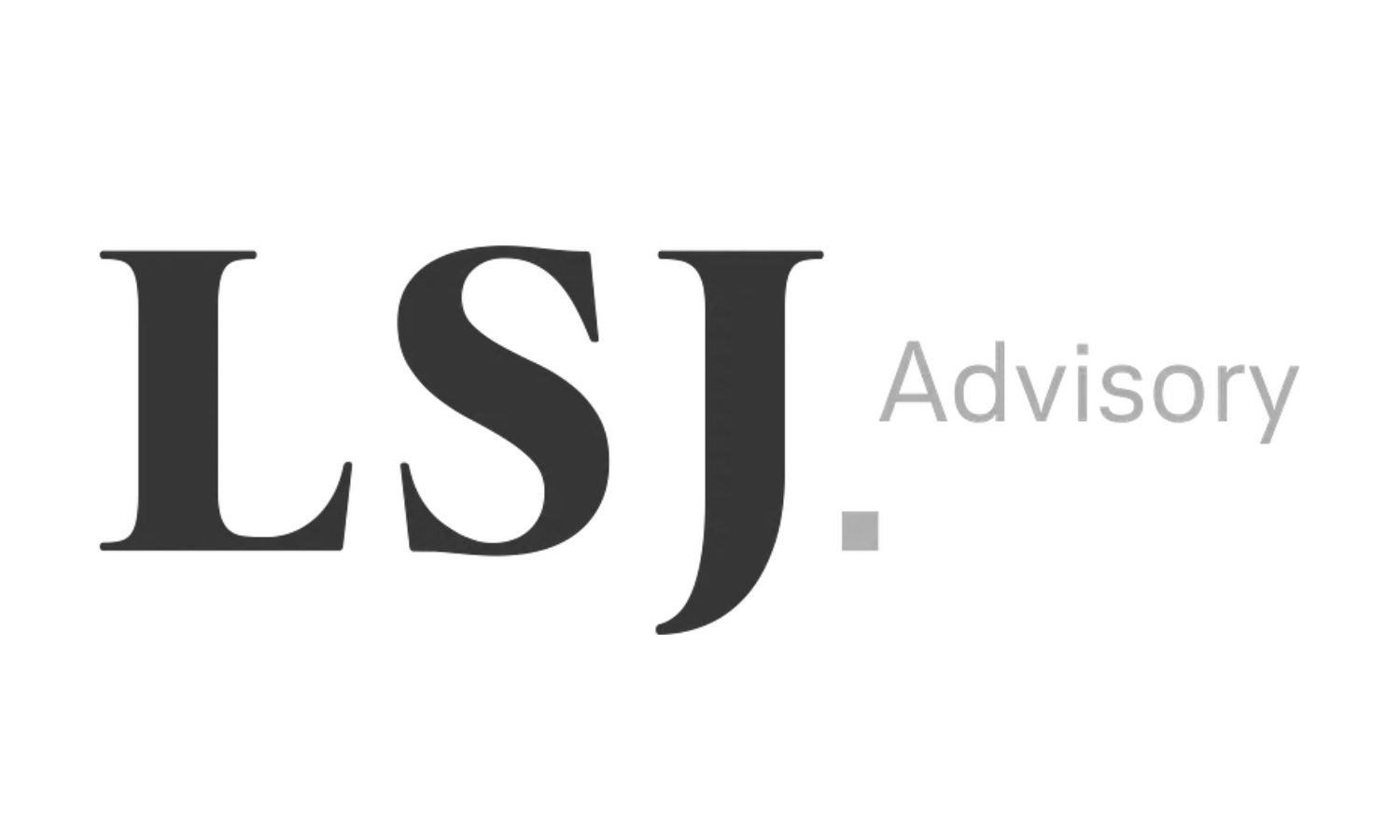 LSJ Advisory Logo – schlichter Schriftzug ‚LSJ.Advisory‘ in moderner Gestaltung
