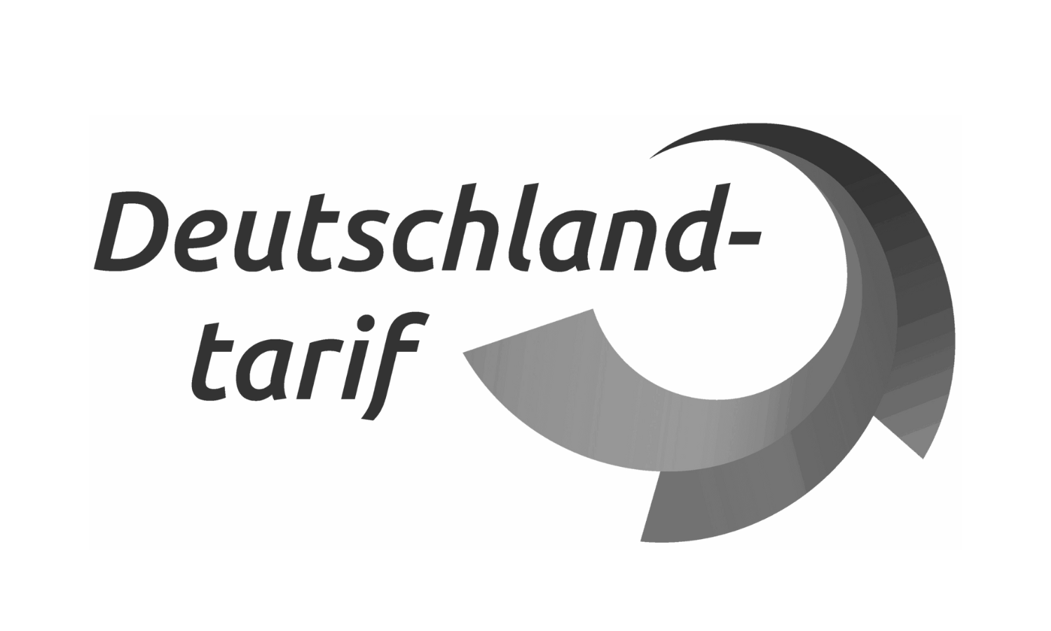 Deutschlandtarifverbund Logo – Schriftzug ‚Deutschlandtarifverbund‘ in schlichtem, seriösem Design