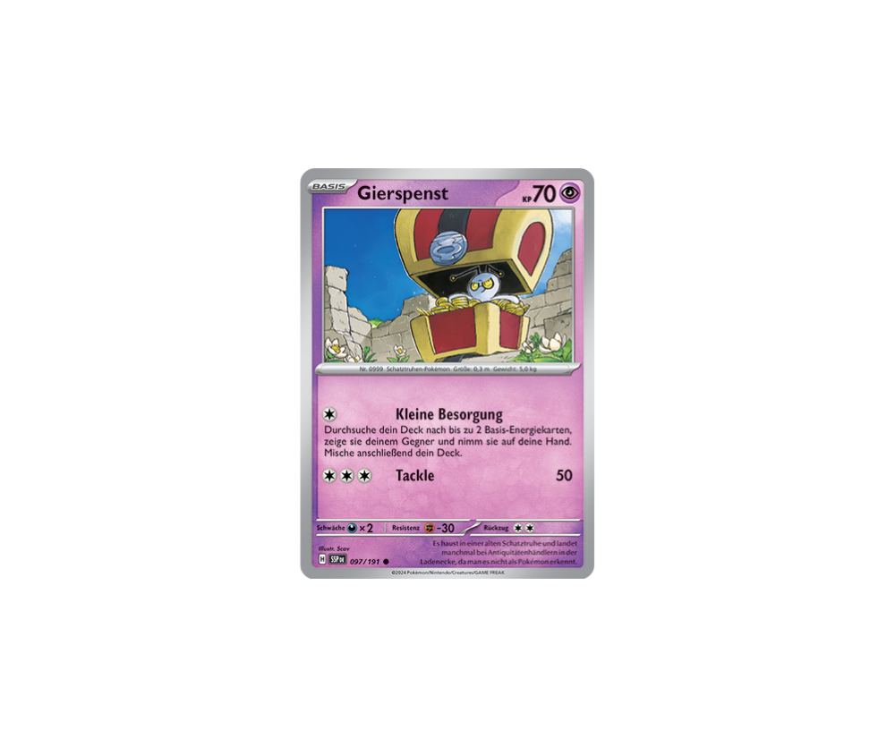 Pokemon - Stürmische Funken - Gierspenst 097/191 (DEUTSCH)                                                        