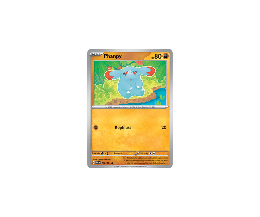 Pokemon - Stürmische Funken - Phanpy 102/191 (DEUTSCH)                                                        