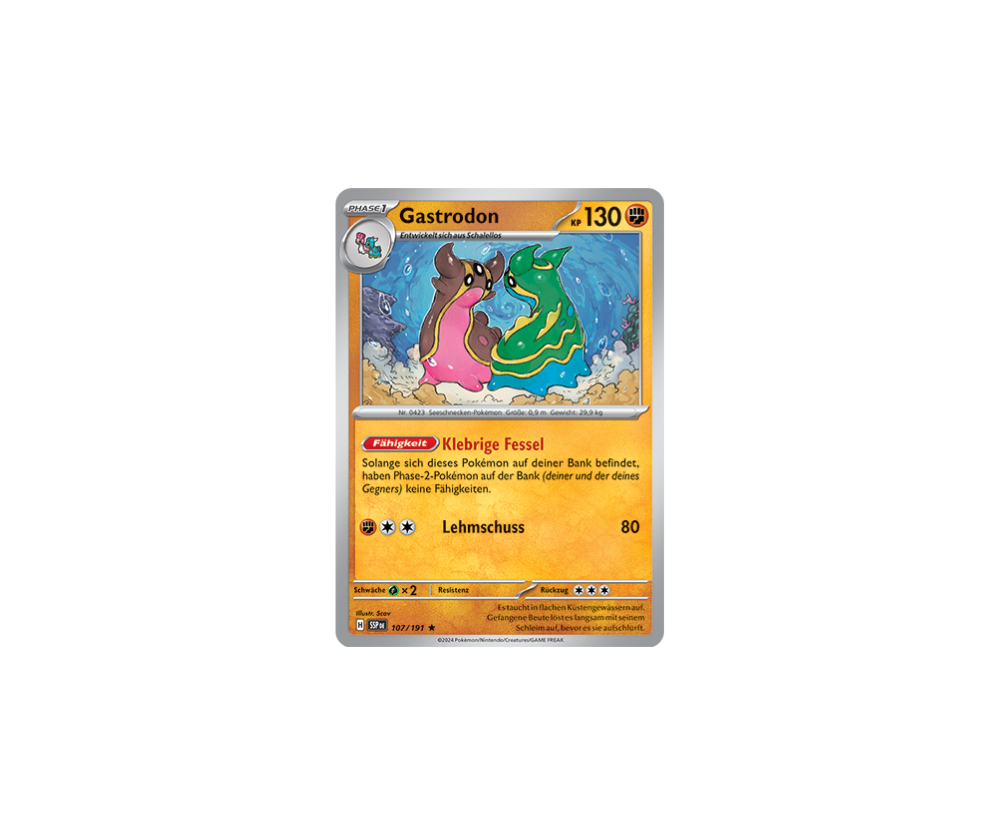 Pokemon - Stürmische Funken - Gastrodon 107/191 Holo (DEUTSCH)                                                           