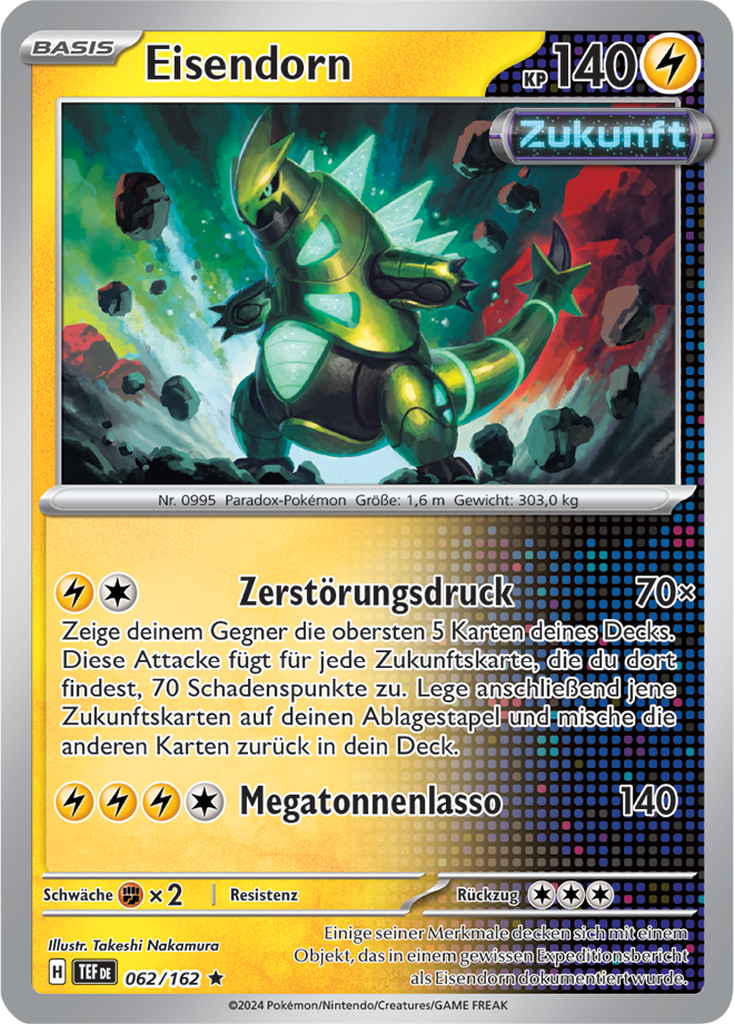 Pokemon - Gewalten der Zeit - Eisendorn 062/162 HOLO   (DEUTSCH)                                          