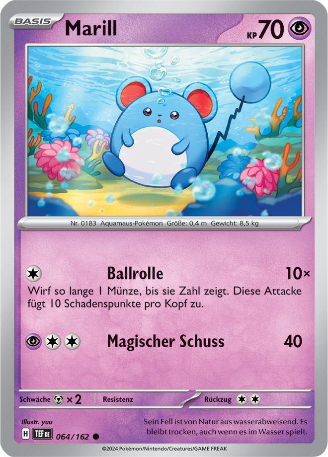 Pokemon - Gewalten der Zeit - Marill 064/162   (DEUTSCH)                                          
