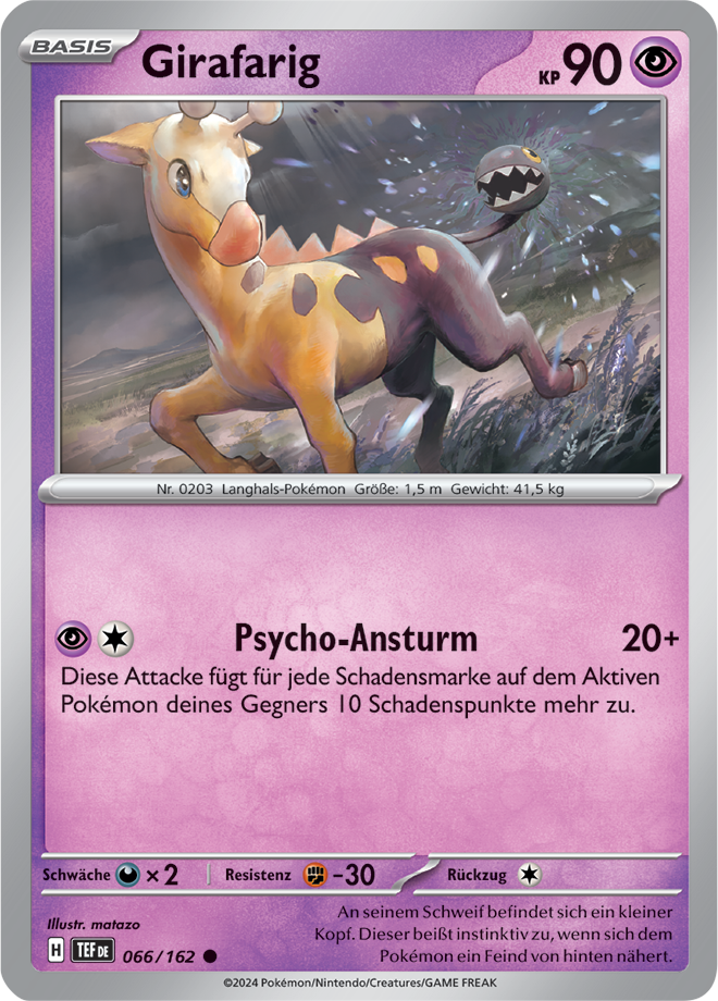 Pokemon - Gewalten der Zeit -Girafarig 066/162   (DEUTSCH)                                            