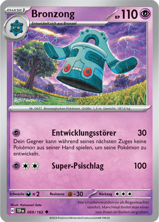 Pokemon - Gewalten der Zeit - Bronzong 069/162   (DEUTSCH)                                              