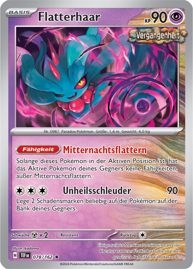 Pokemon - Gewalten der Zeit - Flatterhaar 078/162 Holo  (DEUTSCH)                                                       