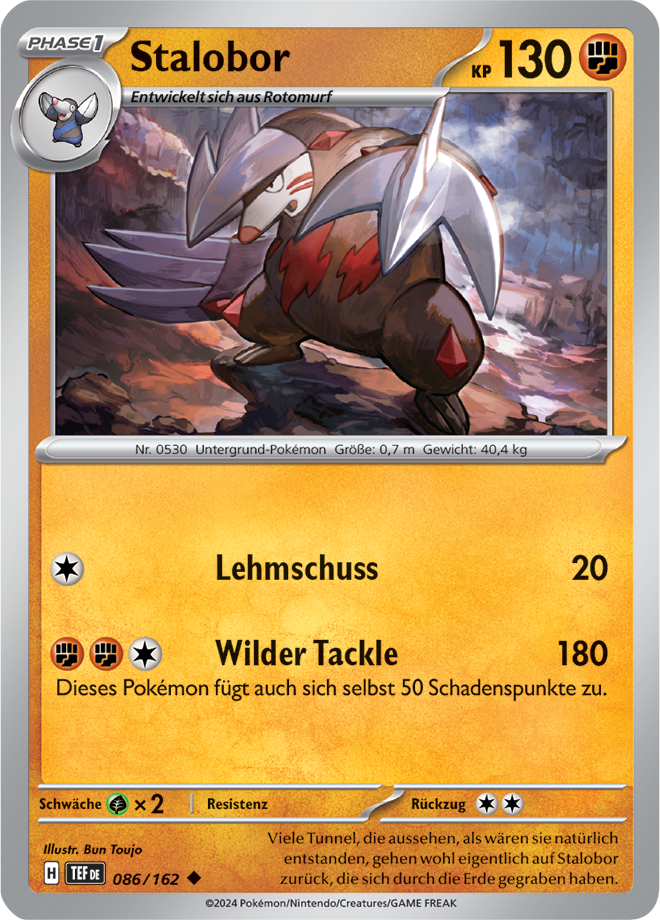 Pokemon - Gewalten der Zeit - Stalobor 086/162  (DEUTSCH)                                                              