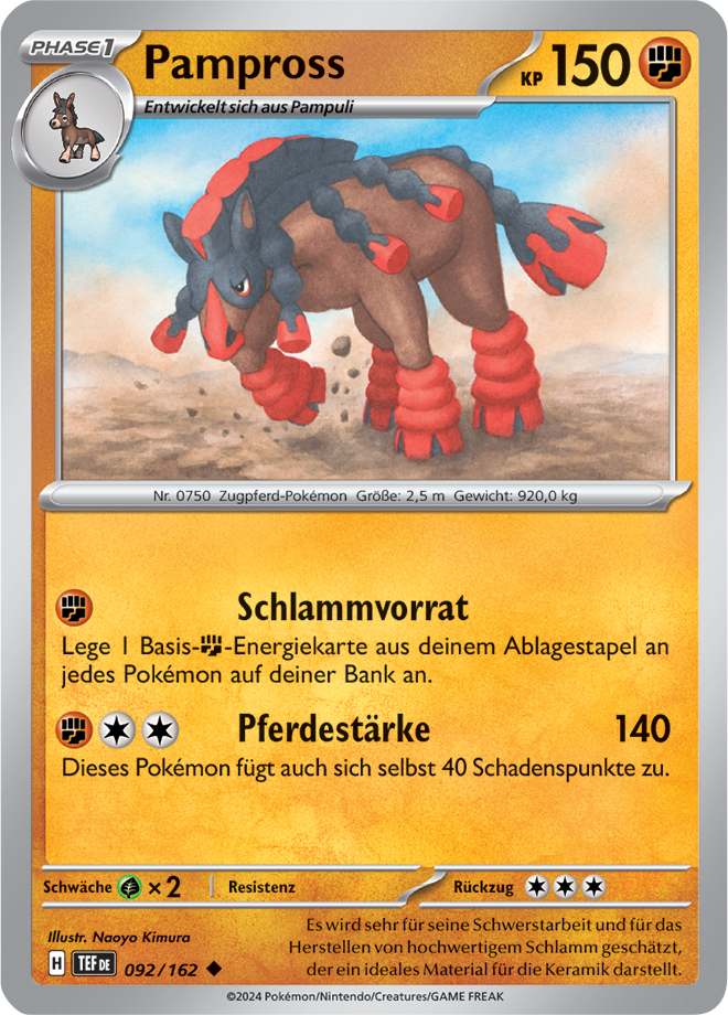 Pokemon - Gewalten der Zeit - Pampross 092/162  (DEUTSCH)                                                                   