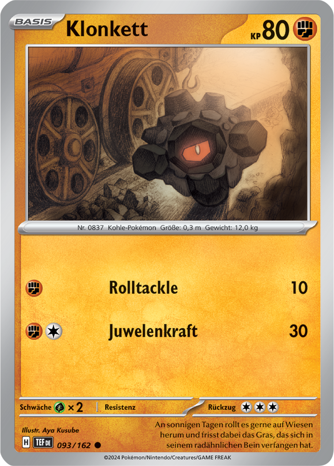 Pokemon - Gewalten der Zeit - Klonkett 093/162  (DEUTSCH)                                                                    