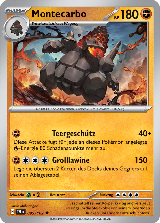 Pokemon - Gewalten der Zeit - Montecarbo 095/162  (DEUTSCH)                                                                      