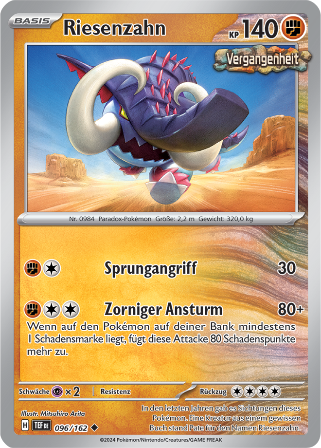 Pokemon - Gewalten der Zeit - Riesenzahn 096/162  (DEUTSCH)                                                                       