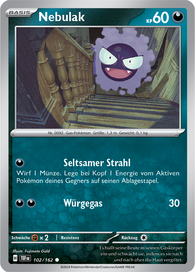 Pokemon - Gewalten der Zeit - Nebulak 102/162  (DEUTSCH)                                                                           