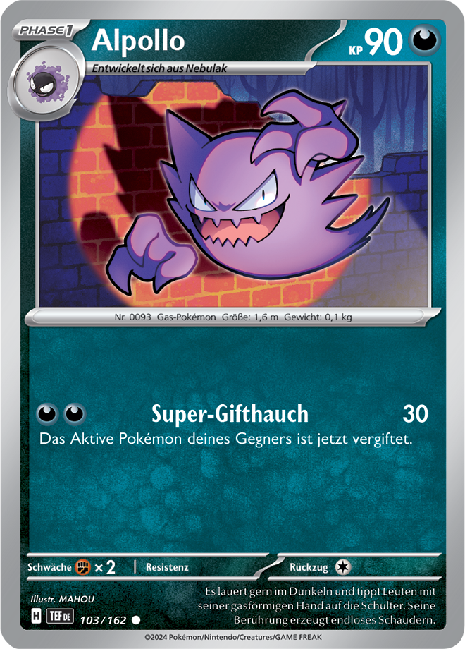 Pokemon - Gewalten der Zeit - Alpollo 103/162  (DEUTSCH)                                                                           