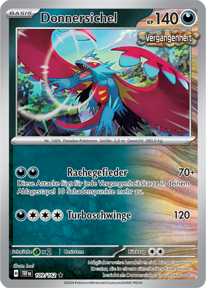 Pokemon - Gewalten der Zeit - Donnersichel 109/162 Holo  (DEUTSCH)                                                                          