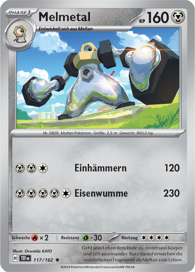 Pokemon - Gewalten der Zeit - Melmetal 117/162 Holo  (DEUTSCH)                                                                    