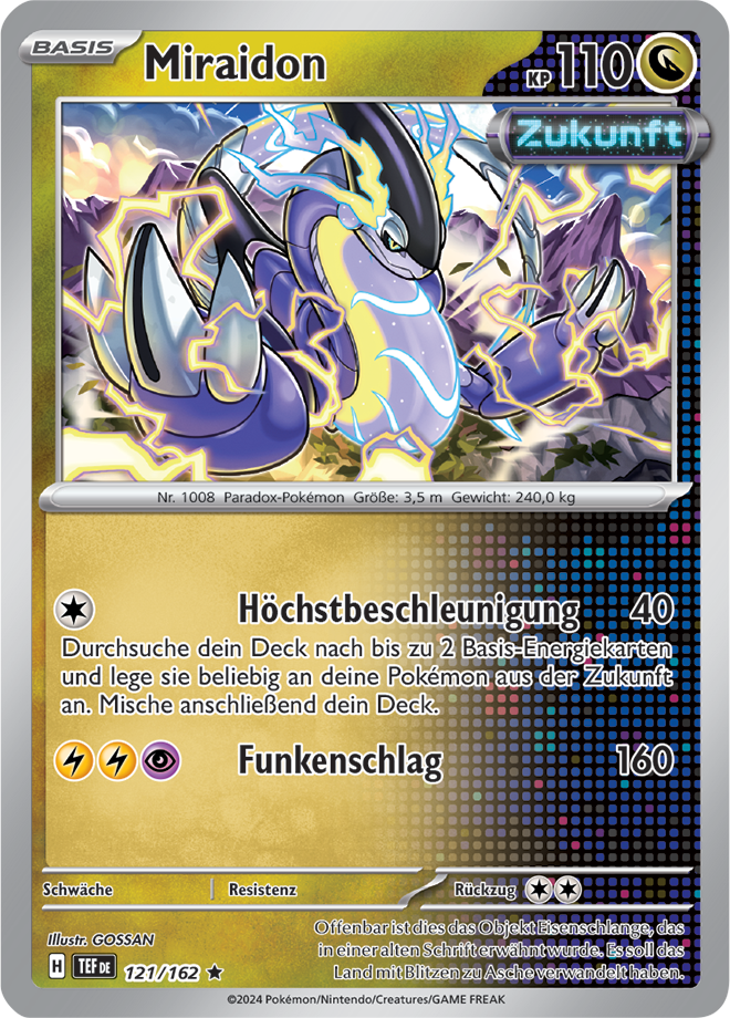 Pokemon - Gewalten der Zeit - Miraidon 121/162 Holo (DEUTSCH)                                                                       