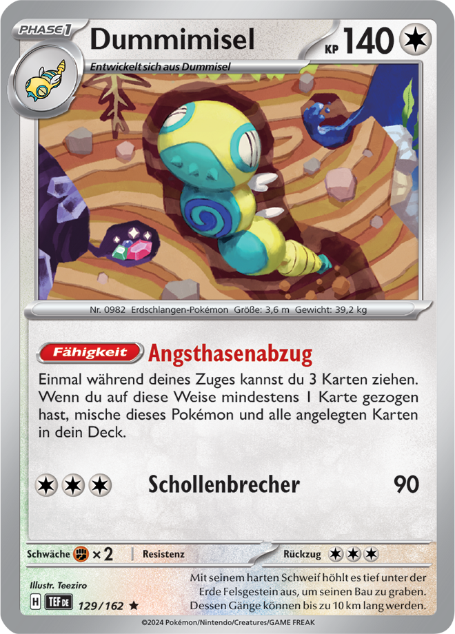Pokemon - Gewalten der Zeit - Dummimisel 129/162 Holo  (DEUTSCH)                                                                             