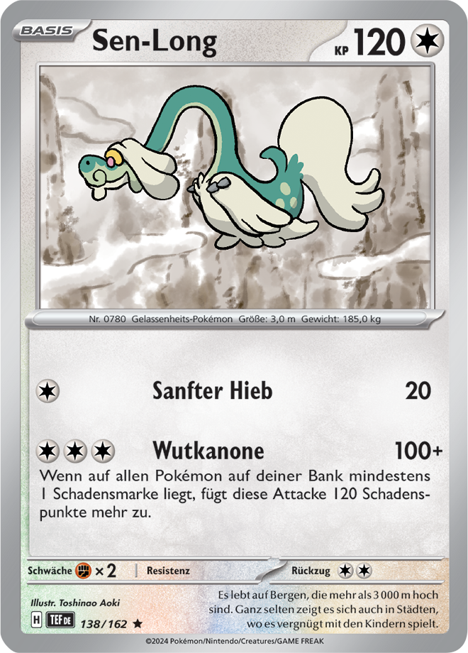 Pokemon - Gewalten der Zeit - Sen-Long 138/162 Holo  (DEUTSCH)                                                        