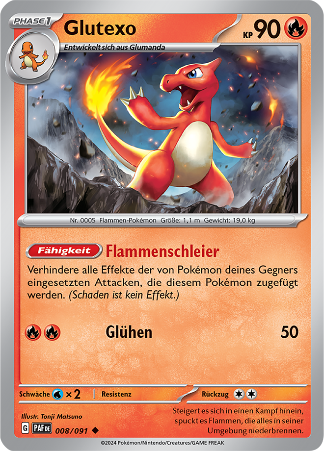 Pokemon - Paldeas Schicksale - Glutexo 008/091  (DEUTSCH)    