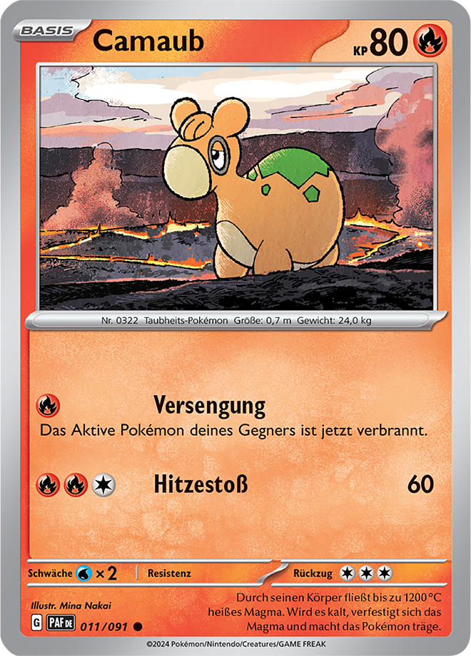 Pokemon - Paldeas Schicksale - Camaub 011/091  (DEUTSCH)       
