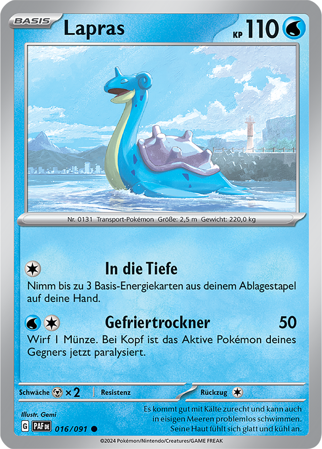 Pokemon - Paldeas Schicksale - Lapras 016/091  (DEUTSCH)       