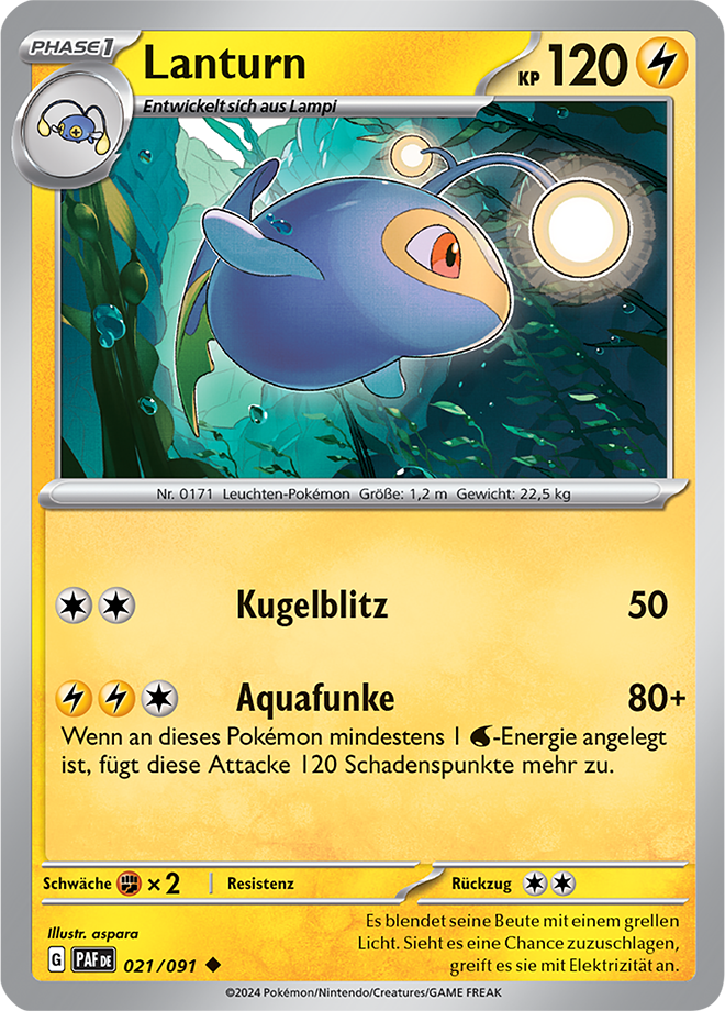 Pokemon - Paldeas Schicksale - Lanturn 021/091  (DEUTSCH)   