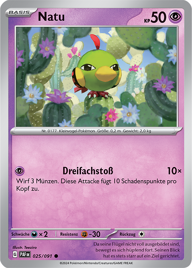 Pokemon - Paldeas Schicksale - Natu 025/091  (DEUTSCH)   
