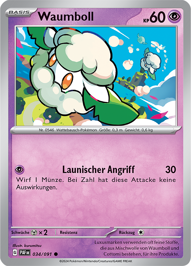 Pokemon - Paldeas Schicksale - Waumboll 034/091 (DEUTSCH)        