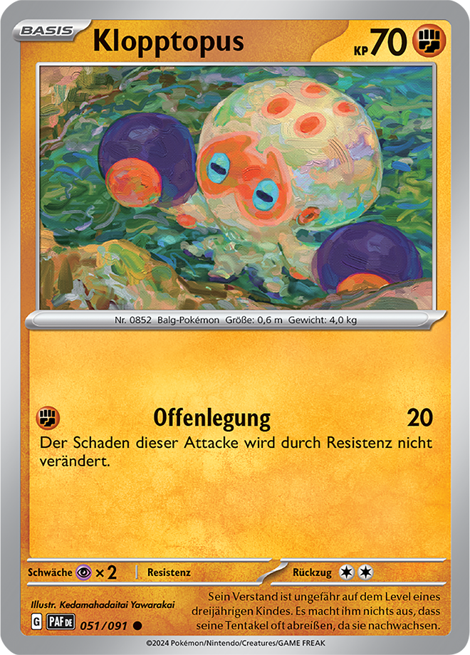 Pokemon - Paldeas Schicksale - Klopptopus 051/091 (DEUTSCH) 