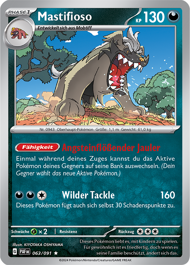 Pokemon - Paldeas Schicksale - Mastifioso 063/091 Holo (DEUTSCH) 