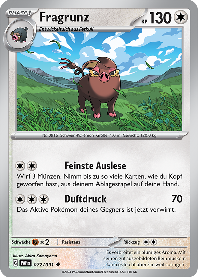 Pokemon - Paldeas Schicksale - Fragrunz 072/091 (DEUTSCH)   
