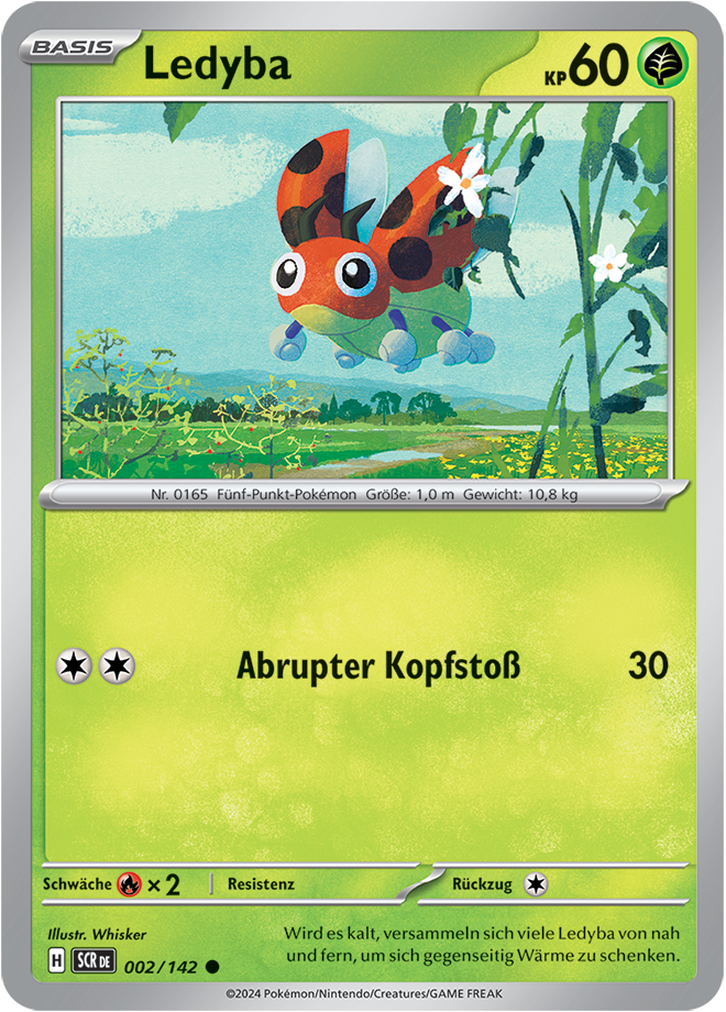 Pokemon - Stellarkrone  - Ledyba 002/142 (DEUTSCH)                             