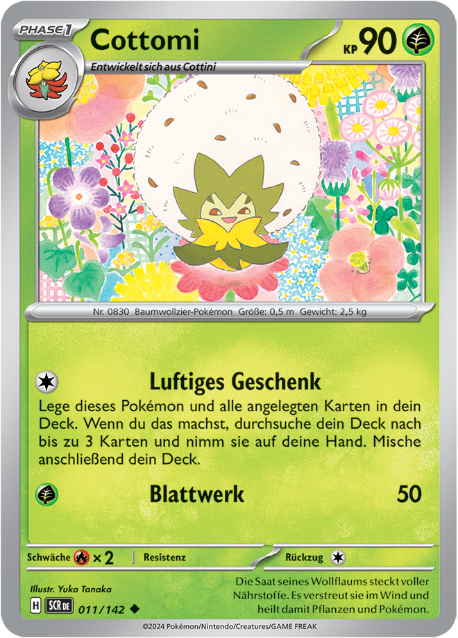 Pokemon - Stellarkrone  - Cottomi 011/142 (DEUTSCH)                         