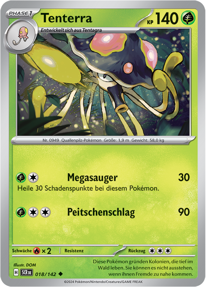 Pokemon - Stellarkrone  - Tenterra 018/142 (DEUTSCH)                            