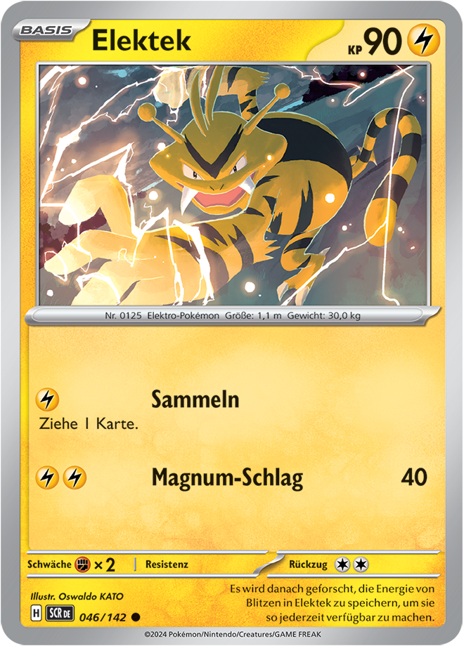 Pokemon - Stellarkrone  - Elektek 046/142 (DEUTSCH)                                 
