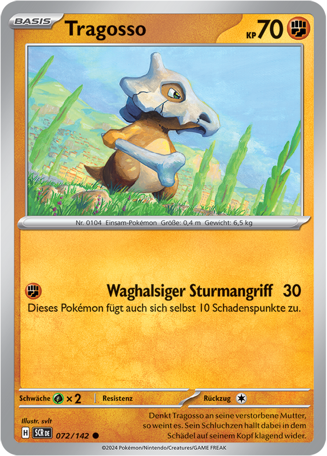 Pokemon - Stellarkrone  - Tragosso 072/142 (DEUTSCH)                                      