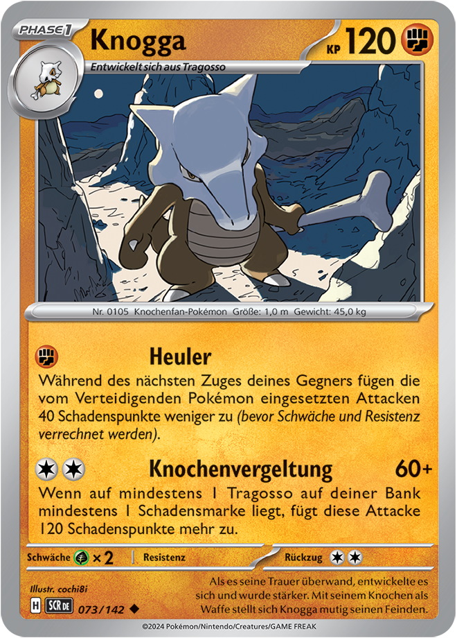 Pokemon - Stellarkrone  - Knogga 073/142 (DEUTSCH)                                      